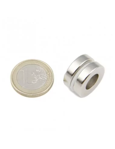 Anneau en néodyme ⌀20 × 5 mm N35UH (avec trou ⌀10)