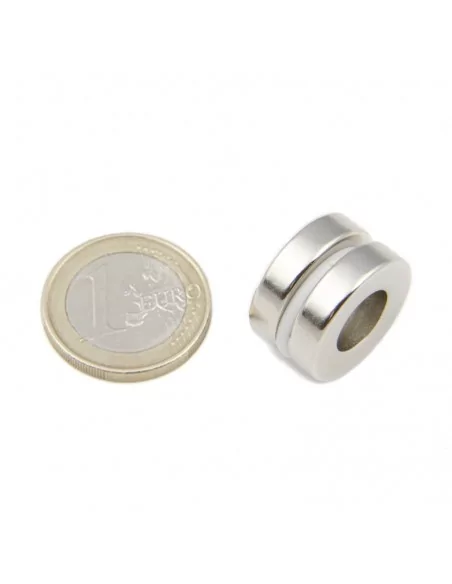 Anneau en néodyme ⌀20 × 5 mm N35UH (avec trou ⌀10)