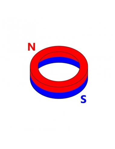 Anneau en néodyme ⌀20 × 5 mm N35UH (avec trou ⌀10)