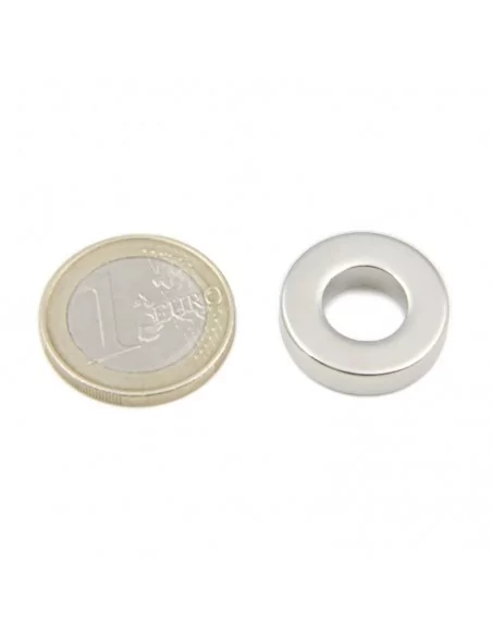 Anneau en néodyme ⌀20 × 5 mm N35UH (avec trou ⌀10)