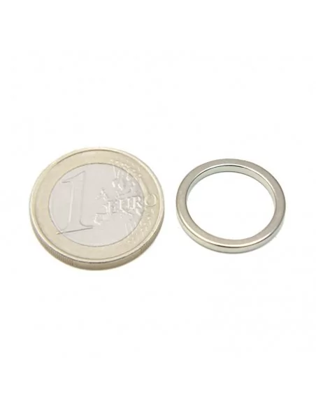 Aro de neodimio ⌀20 × 2 mm N35 (con agujero ⌀16)