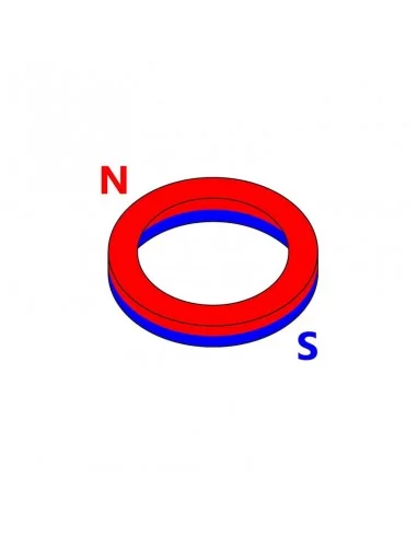 Aro de neodimio ⌀22 × 3 mm N35 (con agujero ⌀15) Aro de neodimio ⌀22 × 3 mm N35 (con agujero ⌀15)