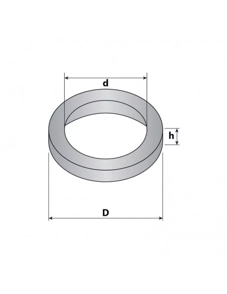 Aro de neodimio ⌀22 × 3 mm N35 (con agujero ⌀15) Aro de neodimio ⌀22 × 3 mm N35 (con agujero ⌀15)
