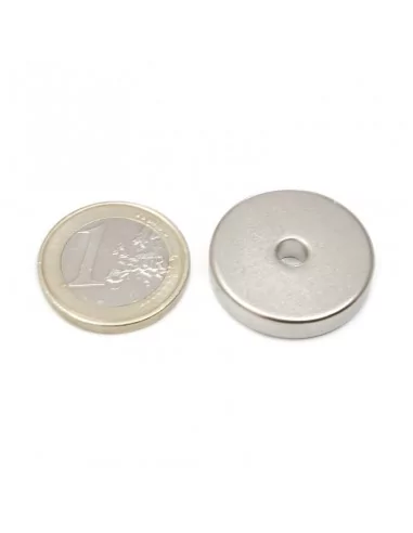 Aro de neodimio ⌀25 × 5 mm N35 (con agujero ⌀4.5)