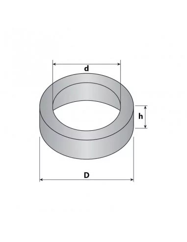 Aro de neodimio ⌀25 × 5 mm N35 (con agujero ⌀4.5)