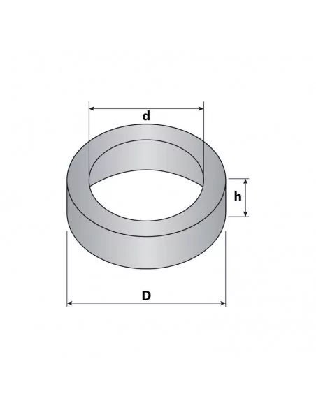 Aro de neodimio ⌀25 × 5 mm N35 (con agujero ⌀4.5)