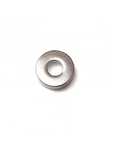 Aro avellanado de neodimio ⌀10 × 3 mm N35 (con agujero ⌀4) cara Norte Aro avellanado de neodimio ⌀10 × 3 mm N35 (con agujero ⌀4) cara Norte
