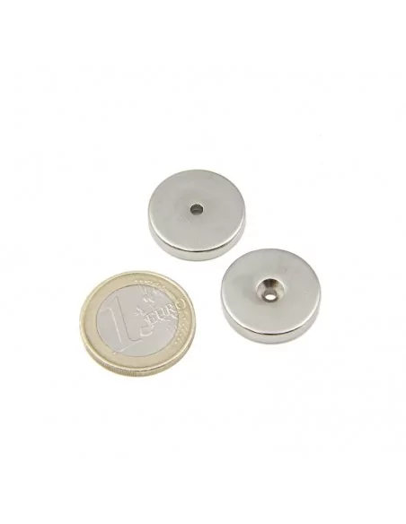 Aro avellanado de neodimio ⌀20 × 4 mm N45 (con agujero ⌀3) cara Norte Aro avellanado de neodimio ⌀20 × 4 mm N45 (con agujero ⌀3) cara Norte