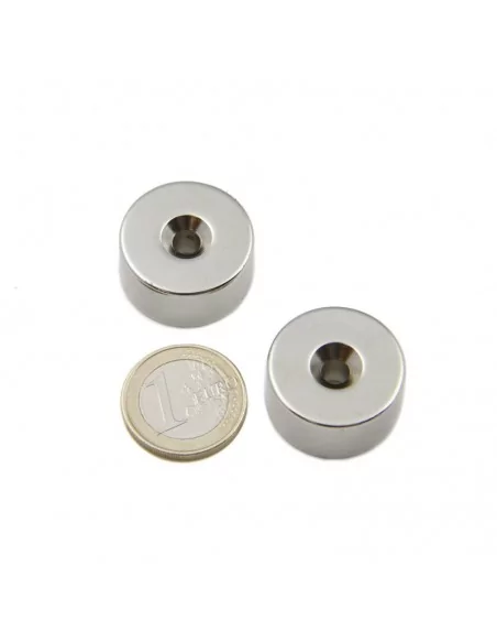 Aro avellanado de neodimio ⌀25 × 12.7 mm N52 (con agujero ⌀5) Aro avellanado de neodimio ⌀25 × 12.7 mm N52 (con agujero ⌀5)