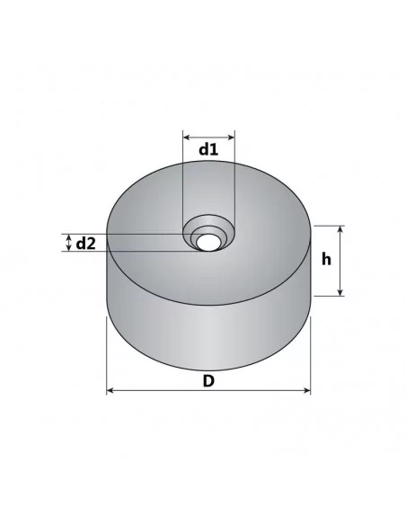 Aro avellanado de neodimio ⌀25 × 12.7 mm N52 (con agujero ⌀5) Aro avellanado de neodimio ⌀25 × 12.7 mm N52 (con agujero ⌀5)