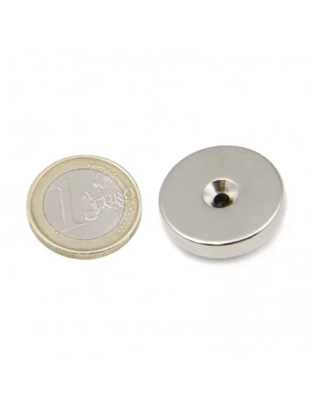 Aro avellanado de neodimio ⌀25 × 5 mm N35 cara Norte (con agujero ⌀3.1) Aro avellanado de neodimio ⌀25 × 5 mm N35 cara Norte (con agujero ⌀3.1)