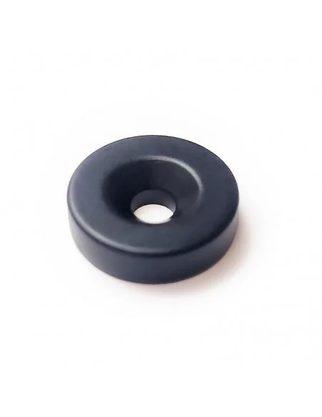 Aro avellanado de neodimio ⌀15 × 4 mm N35 cara Norte (con agujero ⌀4) epoxy negro Aro avellanado de neodimio ⌀15 × 4 mm N35 cara Norte (con agujero ⌀4) epoxy negro