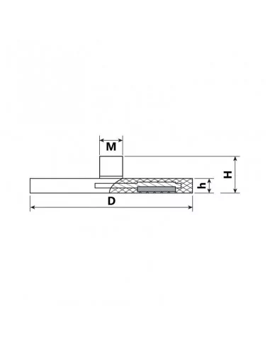 Íman revestido de borracha de neodímio ⌀22 × 6 mm N35 Íman revestido de borracha de neodímio ⌀22 × 6 mm N35