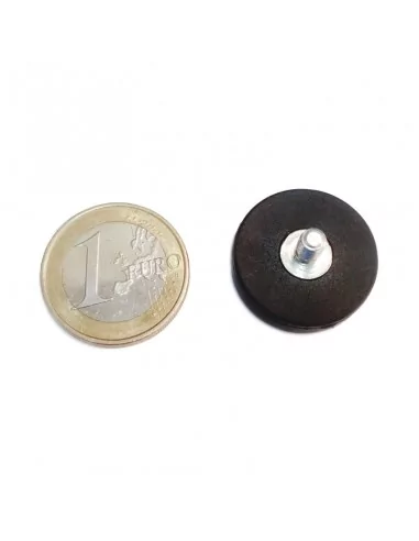 Íman revestido de borracha de neodímio ⌀22 × 6 mm N35 Íman revestido de borracha de neodímio ⌀22 × 6 mm N35