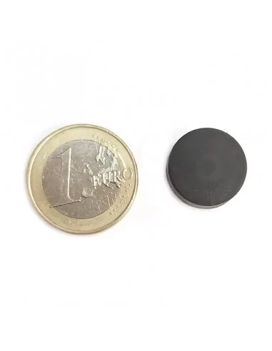 Íman revestido de borracha de neodímio ⌀16 × 5 mm N35