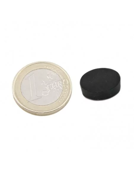 Íman revestido de borracha de neodímio ⌀16 × 5 mm N35
