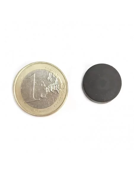 Íman revestido de borracha de neodímio ⌀16 × 5 mm N35