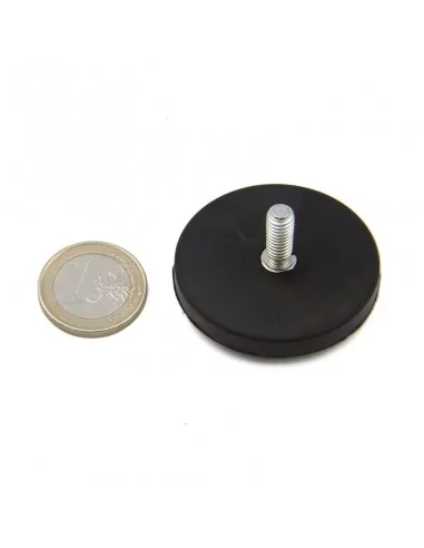 Íman revestido de borracha de neodímio ⌀43 × 6 mm N35 Íman revestido de borracha de neodímio ⌀43 × 6 mm N35
