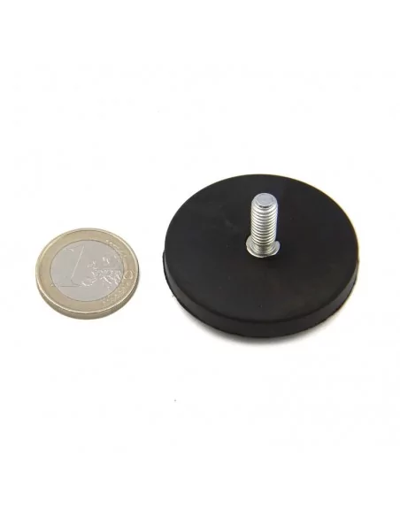Íman revestido de borracha de neodímio ⌀43 × 6 mm N35 Íman revestido de borracha de neodímio ⌀43 × 6 mm N35