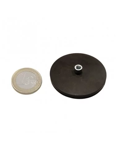 Íman revestido de borracha de neodímio ⌀43 × 6 mm N35