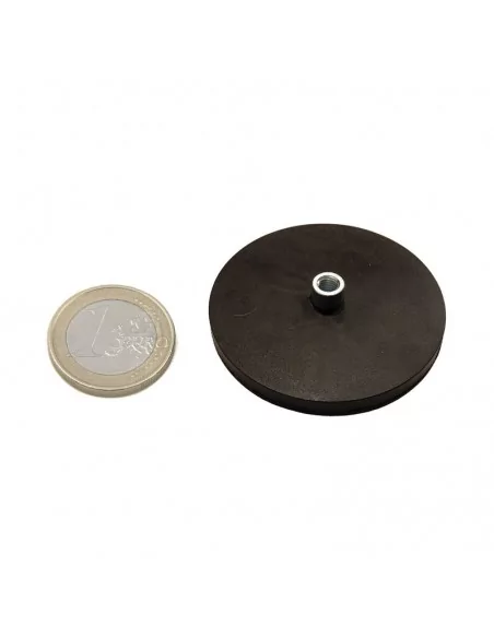 Íman revestido de borracha de neodímio ⌀43 × 6 mm N35