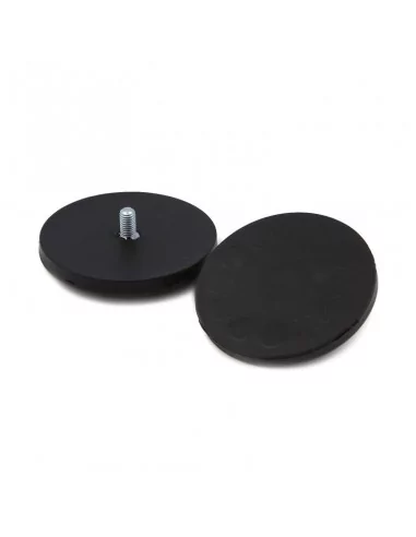 Íman revestido de borracha de neodímio ⌀88 × 8.5 mm Base com parafuso N35 Íman revestido de borracha de neodímio ⌀88 × 8.5 mm Base com parafuso N35