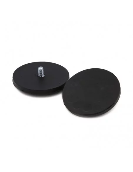 Íman revestido de borracha de neodímio ⌀88 × 8.5 mm Base com parafuso N35 Íman revestido de borracha de neodímio ⌀88 × 8.5 mm Base com parafuso N35