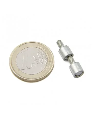 Base com parafuso de neodímio ⌀6 × 6 mm M3 N35 Base com parafuso de neodímio ⌀6 × 6 mm M3 N35