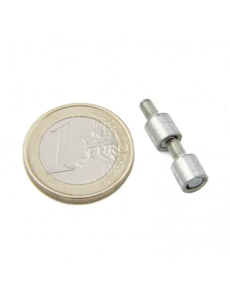 Base com parafuso de neodímio ⌀6 × 6 mm M3 N35 Base com parafuso de neodímio ⌀6 × 6 mm M3 N35