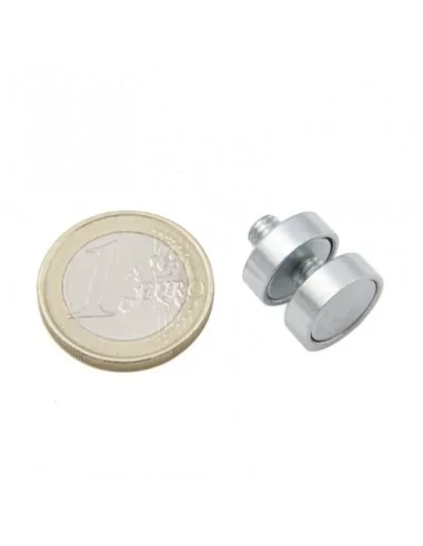 Base com parafuso de neodímio ⌀13 × 4.5 mm M5 N35 Base com parafuso de neodímio ⌀13 × 4.5 mm M5 N35