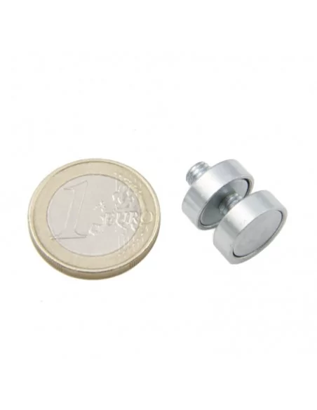 Base com parafuso de neodímio ⌀13 × 4.5 mm M5 N35 Base com parafuso de neodímio ⌀13 × 4.5 mm M5 N35