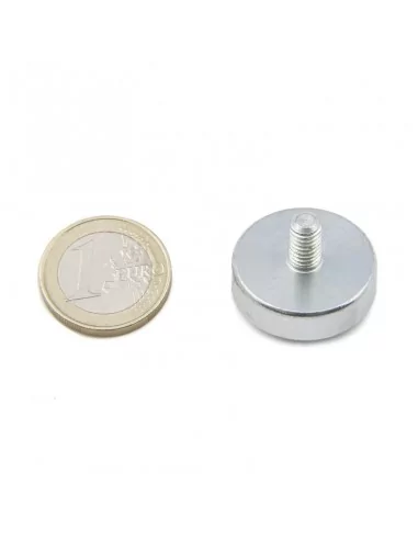 Base com parafuso de neodímio ⌀25 × 7 mm M6 N35