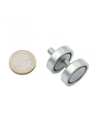 Base com parafuso de neodímio ⌀25 × 7 mm M6 N35