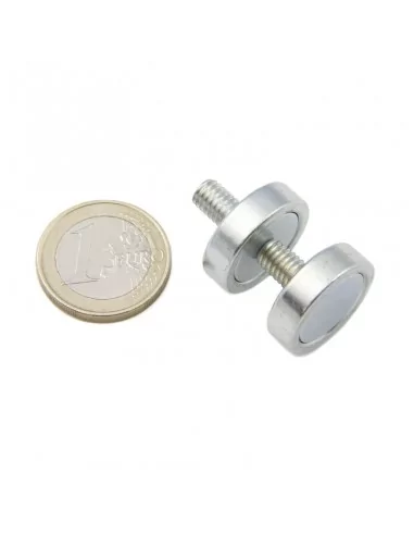 Base com parafuso de neodímio ⌀20 × 6 mm M6 N35