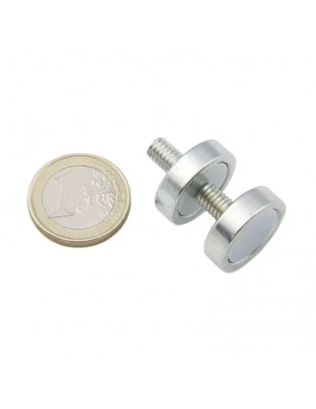 Base com parafuso de neodímio ⌀20 × 6 mm M6 N35