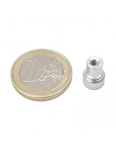 Base con tuerca de neodimio ⌀8 × 4.5 × 11.5 mm M3 N35 Base con tuerca de neodimio ⌀8 × 4.5 × 11.5 mm M3 N35