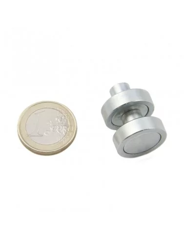 Base con tuerca de neodimio ⌀20 × 6 × 13 mm M4 N35 Base con tuerca de neodimio ⌀20 × 6 × 13 mm M4 N35
