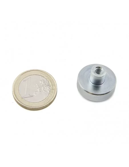 Base con tuerca de neodimio ⌀20 × 6 × 13 mm M4 N35 Base con tuerca de neodimio ⌀20 × 6 × 13 mm M4 N35
