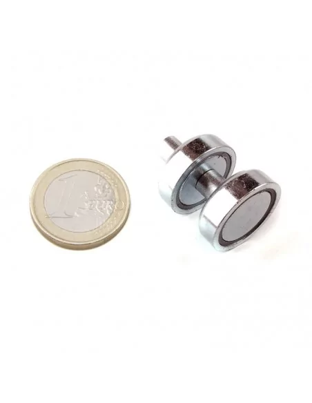 Base con tuerca de neodimio ⌀20 × 8 × 14.5 mm M4 N35 Base con tuerca de neodimio ⌀20 × 8 × 14.5 mm M4 N35