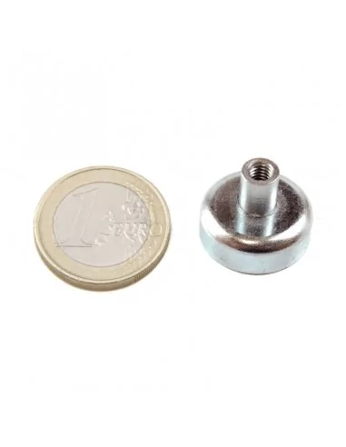 Base con tuerca de neodimio ⌀20 × 8 × 14.5 mm M4 N35 Base con tuerca de neodimio ⌀20 × 8 × 14.5 mm M4 N35
