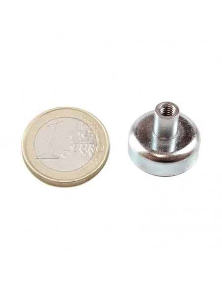 Base con tuerca de neodimio ⌀20 × 8 × 14.5 mm M4 N35 Base con tuerca de neodimio ⌀20 × 8 × 14.5 mm M4 N35