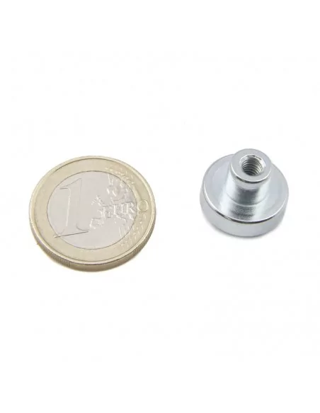 Base con tuerca de neodimio ⌀16 × 4.5 mm M4 N35