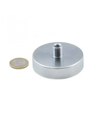 Base con tuerca de neodimio ⌀60 × 15 mm M8 N35 Base con tuerca de neodimio ⌀60 × 15 mm M8 N35