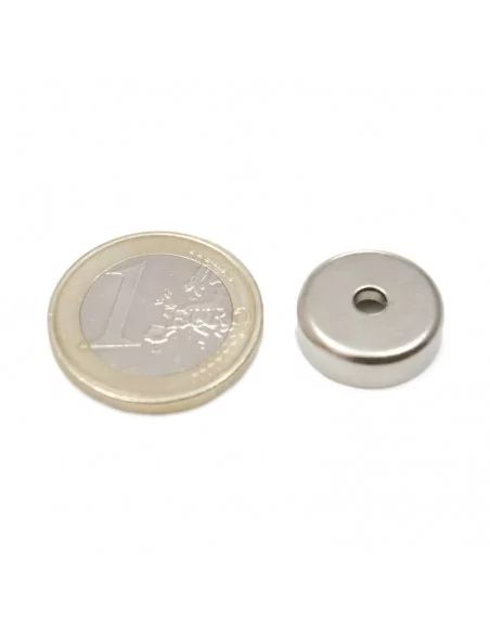Base con agujero pasante de neodimio ⌀16 × 4.5 mm N35 (con agujero ⌀3.1) Base con agujero pasante de neodimio ⌀16 × 4.5 mm N35 (con agujero ⌀3.1)
