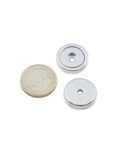 Base con agujero pasante de neodimio ⌀20 × 4.5 mm N35 (con agujero ⌀3.1) 2