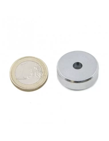 Base con agujero pasante de neodimio ⌀25 × 7.5 mm N35 (con agujero ⌀5.5) Base con agujero pasante de neodimio ⌀25 × 7.5 mm N35 (con agujero ⌀5.5)