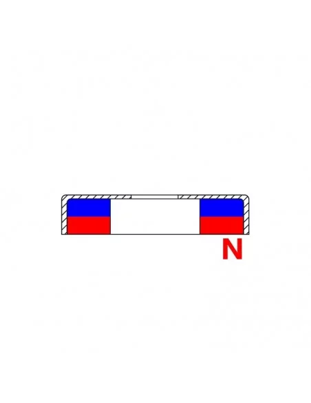 Base avec trou traversant en néodyme ⌀32 × 8 mm (avec trou ⌀6) N35 Base avec trou traversant en néodyme ⌀32 × 8 mm (avec trou ⌀6) N35
