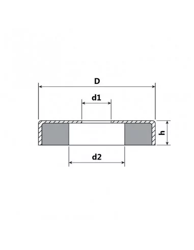 Base avec trou traversant en néodyme ⌀32 × 8 mm (avec trou ⌀6) N35 Base avec trou traversant en néodyme ⌀32 × 8 mm (avec trou ⌀6) N35