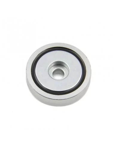 Base avec trou traversant en néodyme ⌀48 × 11.5 mm (avec trou ⌀8.5) N35
