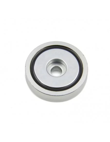 Base avec trou traversant en néodyme ⌀48 × 11.5 mm (avec trou ⌀8.5) N35